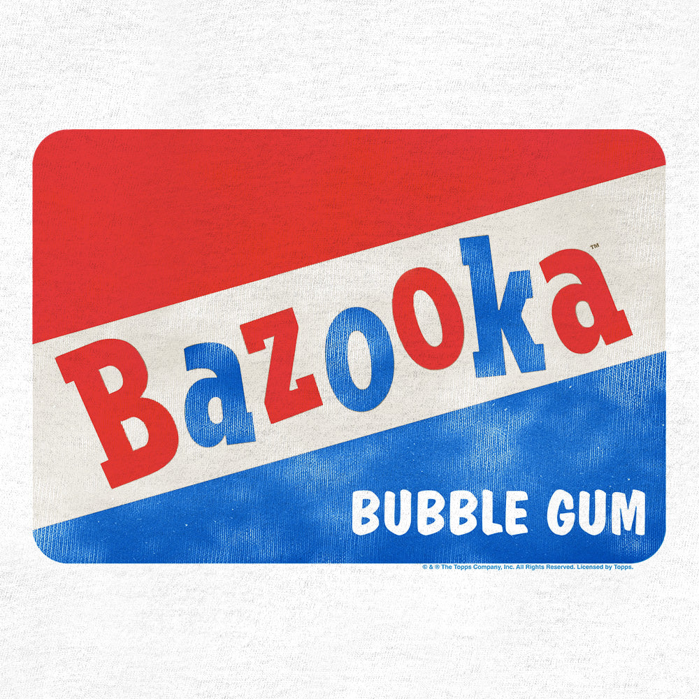 Topps Bazooka Bubble Gum Ringer T-Shirt- Red and White